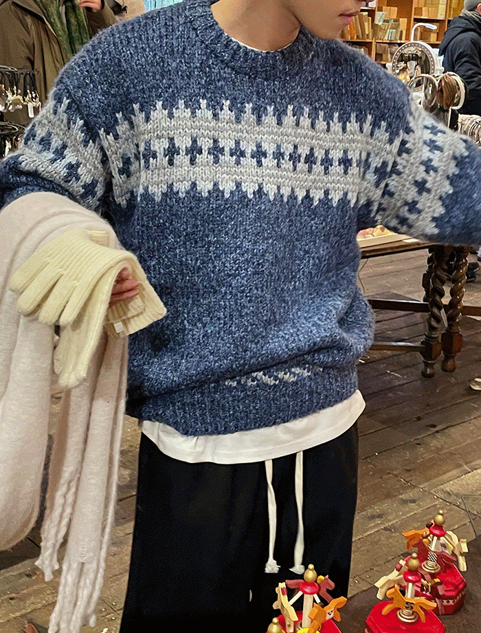 Oversized Nordic Wool Winter Knit