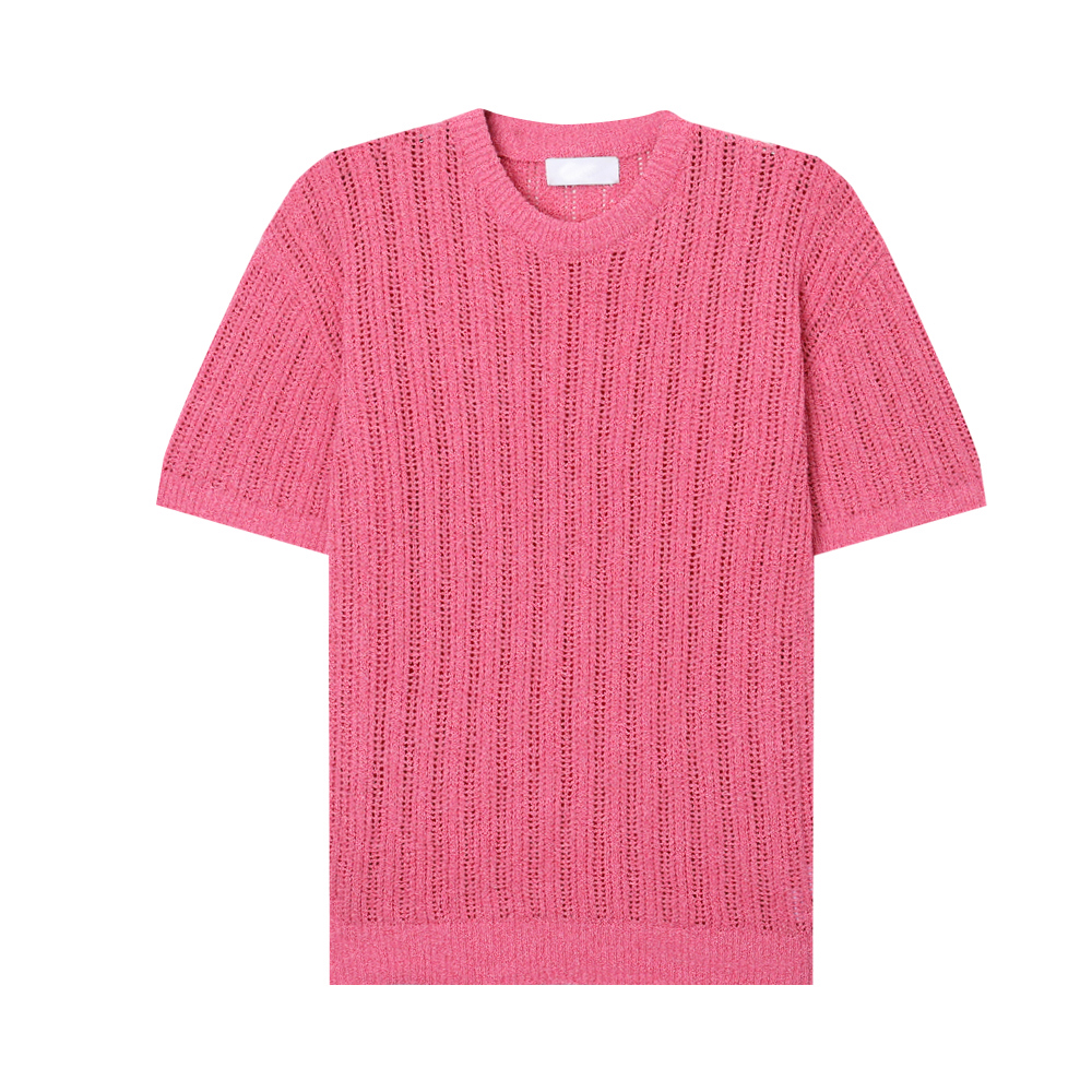 반팔 티셔츠 핑크 색상 이미지-S1L38